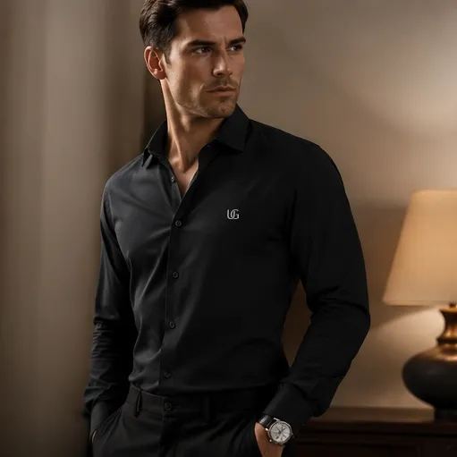 Camisa blanca de popelín con cuello clásico, fotografiada de frente sobre fondo neutro